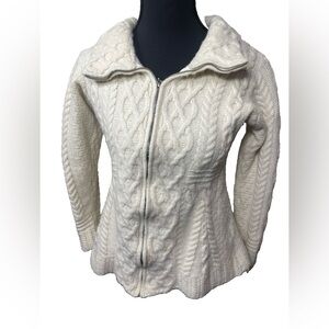 Aran Women's Cardigan XS | Merino, Made In Ireland